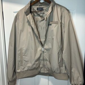 Members Only Light Tan Windbreaker Jacket